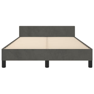 vidaXL Bed Frame without Mattress Dark Gray 120x190 cm Velvet