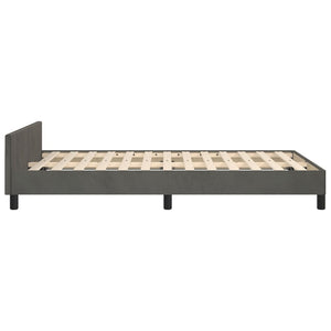 vidaXL Bed Frame without Mattress Dark Gray 120x190 cm Velvet