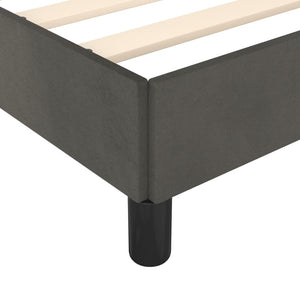 vidaXL Bed Frame without Mattress Dark Gray 120x190 cm Velvet