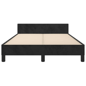 vidaXL Bed Frame without Mattress Black 120x190 cm Velvet