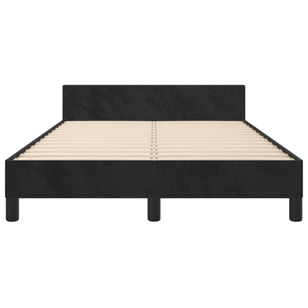 vidaXL Bed Frame without Mattress Black 120x190 cm Velvet