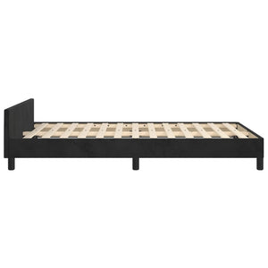 vidaXL Bed Frame without Mattress Black 120x190 cm Velvet