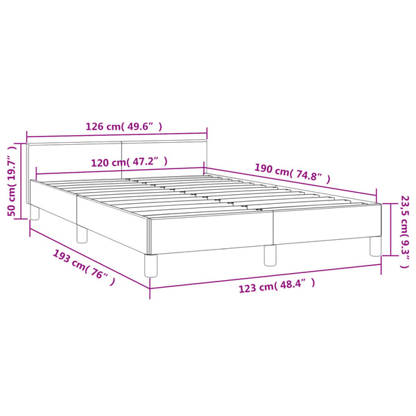 vidaXL Bed Frame without Mattress Black 120x190 cm Velvet