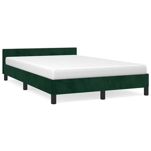 vidaXL Bed Frame without Mattress Dark Green 120x190 cm Velvet