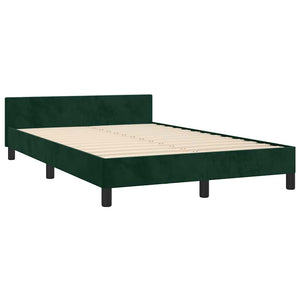 vidaXL Bed Frame without Mattress Dark Green 120x190 cm Velvet