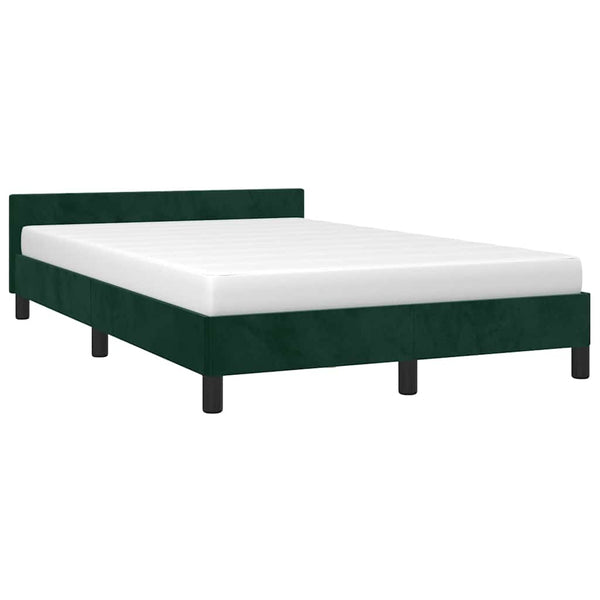 vidaXL Bed Frame without Mattress Dark Green 120x190 cm Velvet