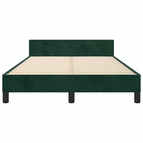 vidaXL Bed Frame without Mattress Dark Green 120x190 cm Velvet