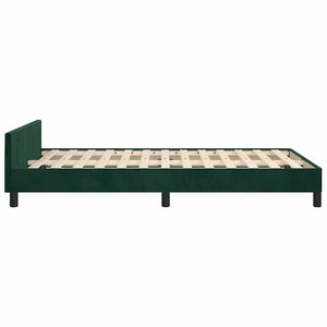 vidaXL Bed Frame without Mattress Dark Green 120x190 cm Velvet