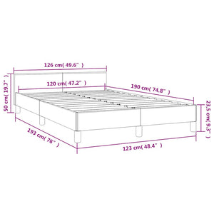 vidaXL Bed Frame without Mattress Dark Green 120x190 cm Velvet