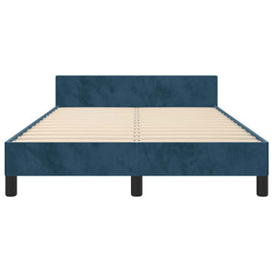vidaXL Bed Frame without Mattress Dark Blue 120x190 cm Velvet