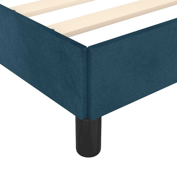 vidaXL Bed Frame without Mattress Dark Blue 120x190 cm Velvet