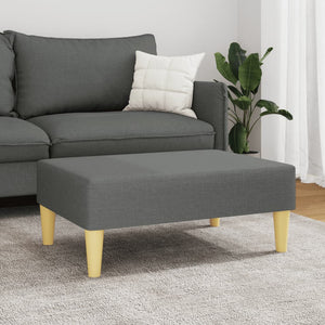Dunkelgrauer Stoff Fußhocker 77x55 cm