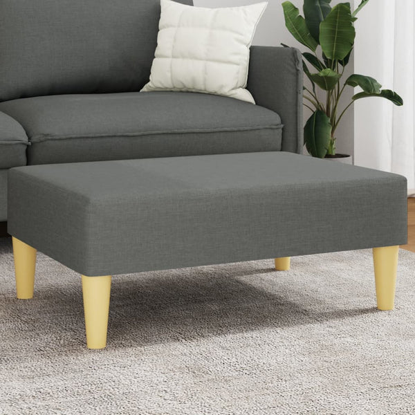 Dunkelgrauer Stoff Fußhocker 77x55 cm