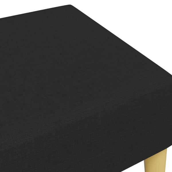 Schwarzer Stoff-Fußhocker 77x55x31 cm