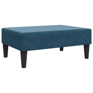 Blauer Samt Fußhocker 77x55x31 cm