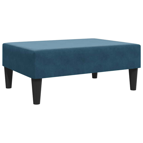 Blauer Samt Fußhocker 77x55x31 cm