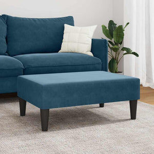 Blauer Samt Fußhocker 77x55x31 cm