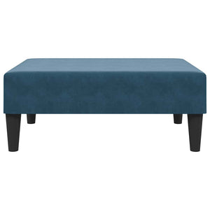 Blauer Samt Fußhocker 77x55x31 cm