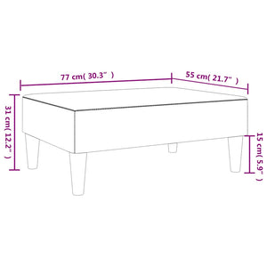 Blauer Samt Fußhocker 77x55x31 cm