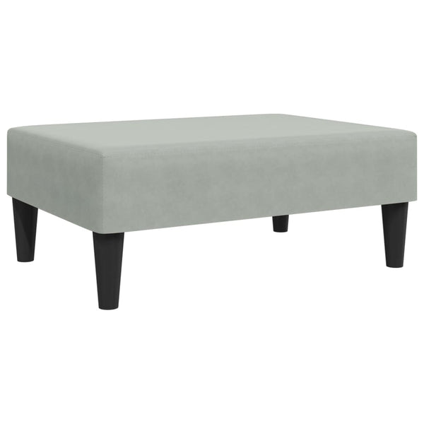 Hocker Hellgrau Samt 77x55x31 cm