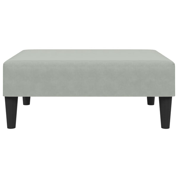 Hocker Hellgrau Samt 77x55x31 cm