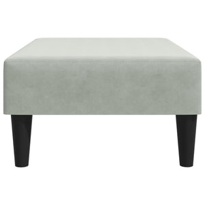 Hocker Hellgrau Samt 77x55x31 cm