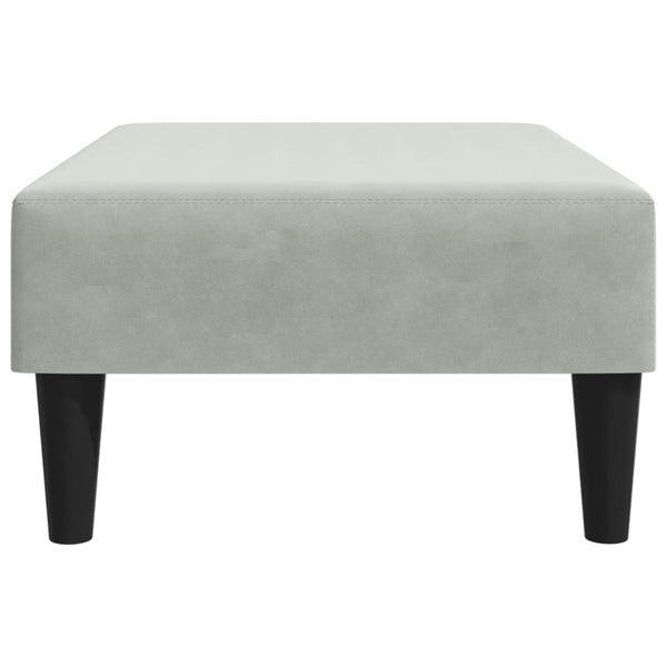 Hocker Hellgrau Samt 77x55x31 cm