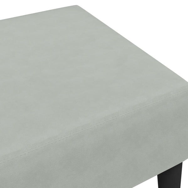 Hocker Hellgrau Samt 77x55x31 cm