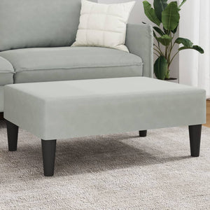 Hocker Hellgrau Samt 77x55x31 cm