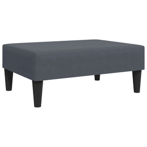 Dunkelgrauer Samt Fußhocker 77x55 cm