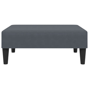 Dunkelgrauer Samt Fußhocker 77x55 cm
