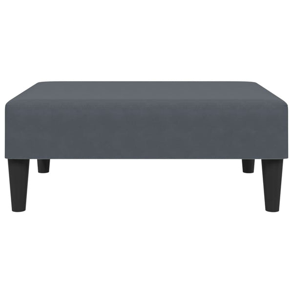 Dunkelgrauer Samt Fußhocker 77x55 cm