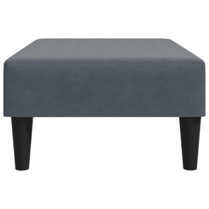 Dunkelgrauer Samt Fußhocker 77x55 cm