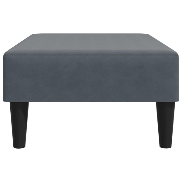 Dunkelgrauer Samt Fußhocker 77x55 cm