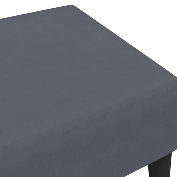 Dunkelgrauer Samt Fußhocker 77x55 cm