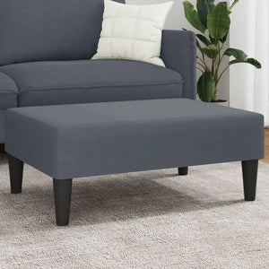 Dunkelgrauer Samt Fußhocker 77x55 cm