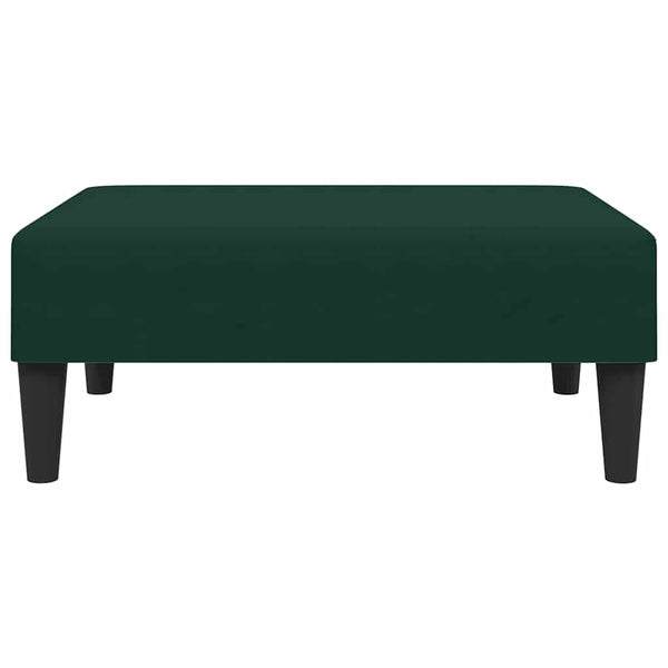 Dunkelgrüner Samt Fußhocker 77x55 cm