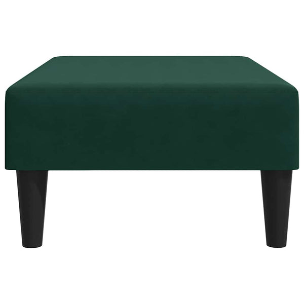 Dunkelgrüner Samt Fußhocker 77x55 cm