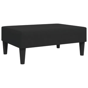 Schwarzer Samt Fußhocker 77x55x31 cm