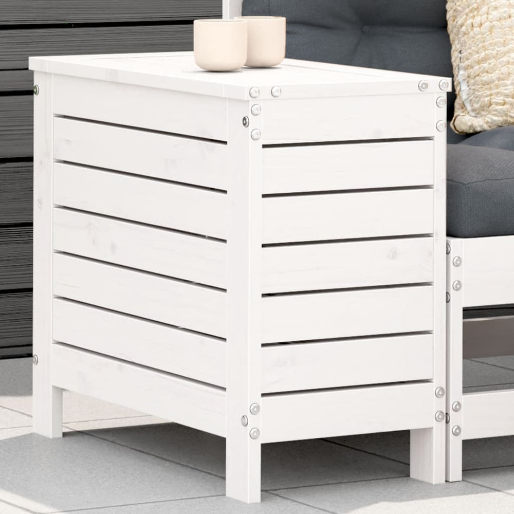 vidaXL Garden Bench White 62x31.5x52 cm Solid Pine Wood