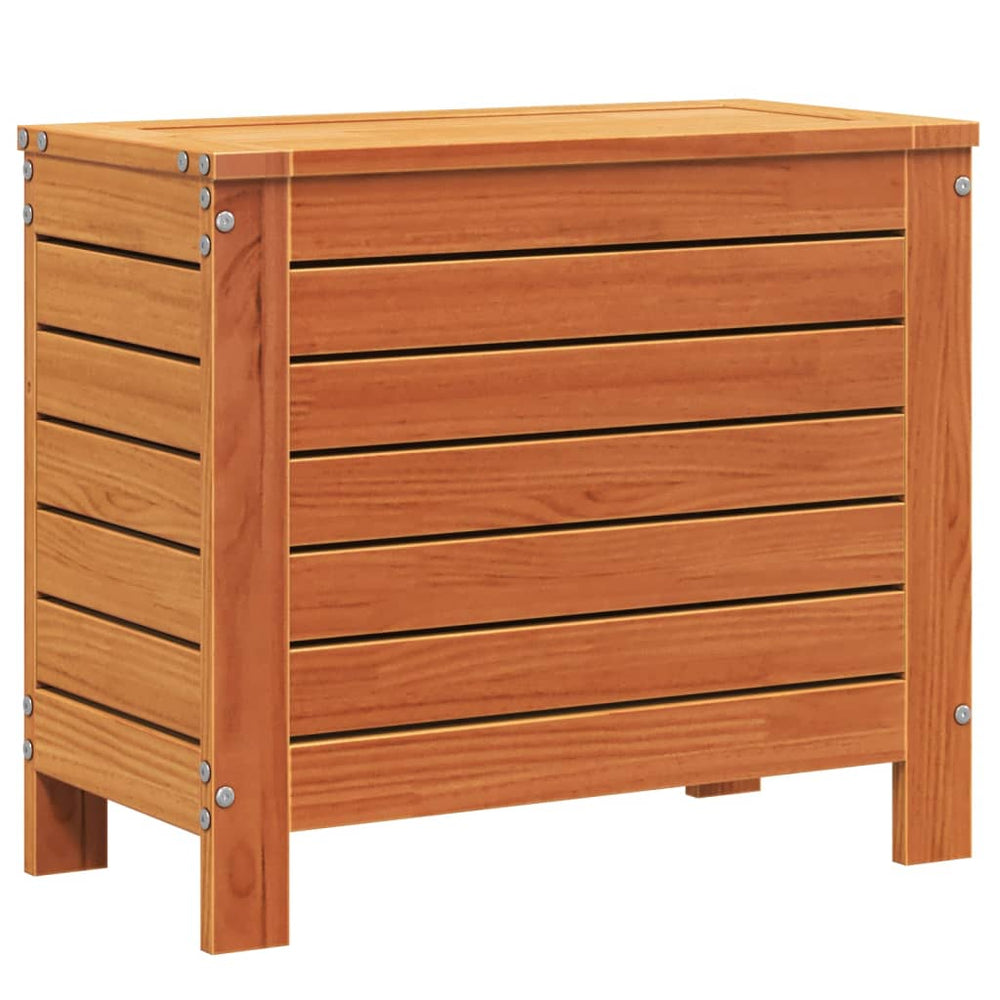 vidaXL Garden Storage Bench Waxed Brown 62x31.5x52 cm Solid Pine Wood
