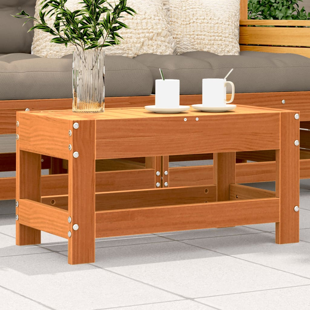 vidaXL Garden Stool Waxed Brown 62x30x32 cm Solid Pine Wood
