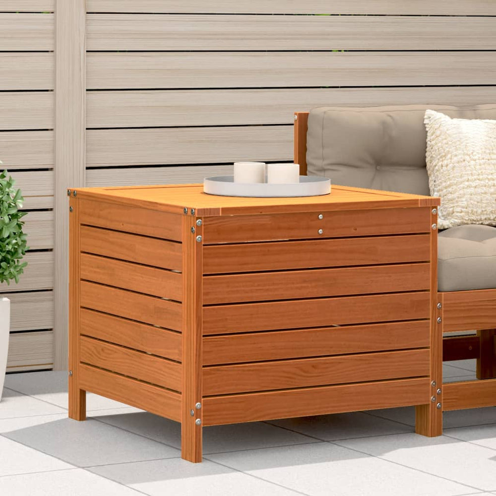 vidaXL Garden Stool Waxed Brown 62x63.5x53.5 cm Solid Pine Wood