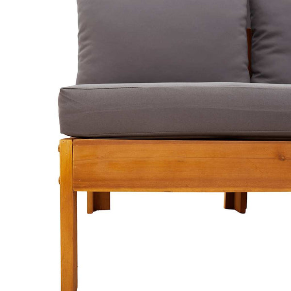 Akazie Gartensofa 2-Sitzer mit Armlehne