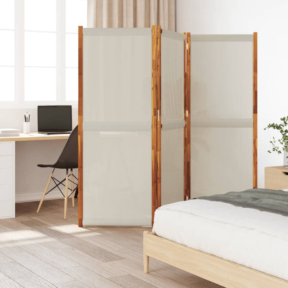 vidaXL 3-Panel Room Divider Light Gray 210x180 cm