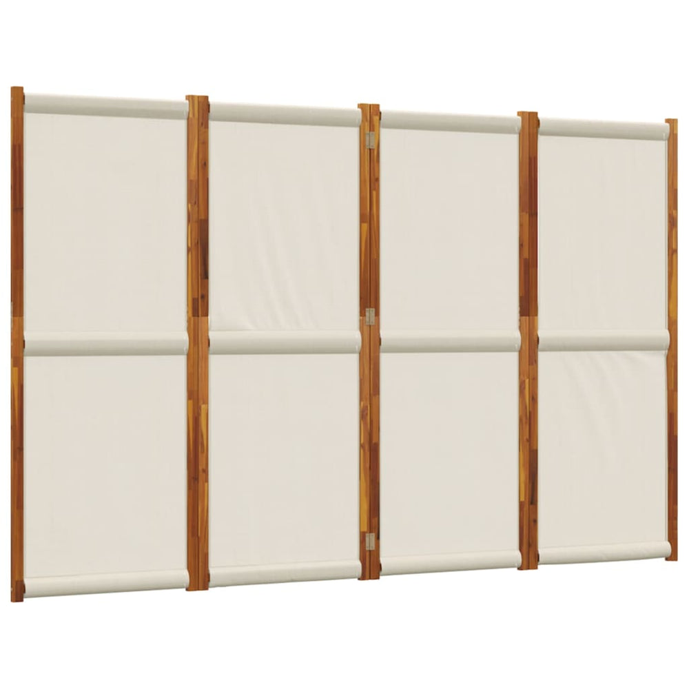 vidaXL 4-Panel Room Divider Light Gray 280x180 cm