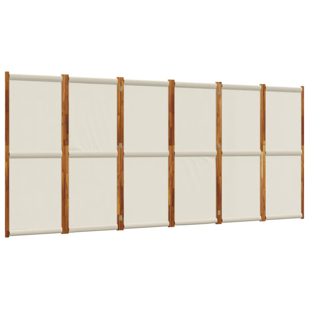 vidaXL 6-Panel Room Divider Light Gray 420x180 cm