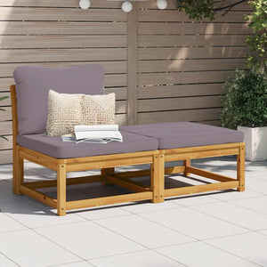 vidaXL 3-Piece Garden Lounge Set with Cushions Solid Acacia Wood