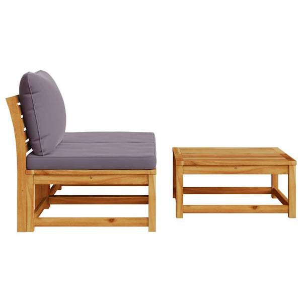 vidaXL 3-Piece Garden Lounge Set with Cushions Solid Acacia Wood