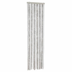 vidaXL Fly Curtain Light Gray and White 56x185 cm Chenille